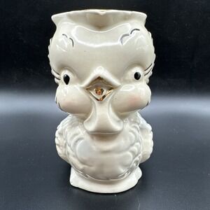 Vintage 40s Shawnee Pottery Blue Bird Pitcher Milk Jug Kitsch Farmhouse AS IS